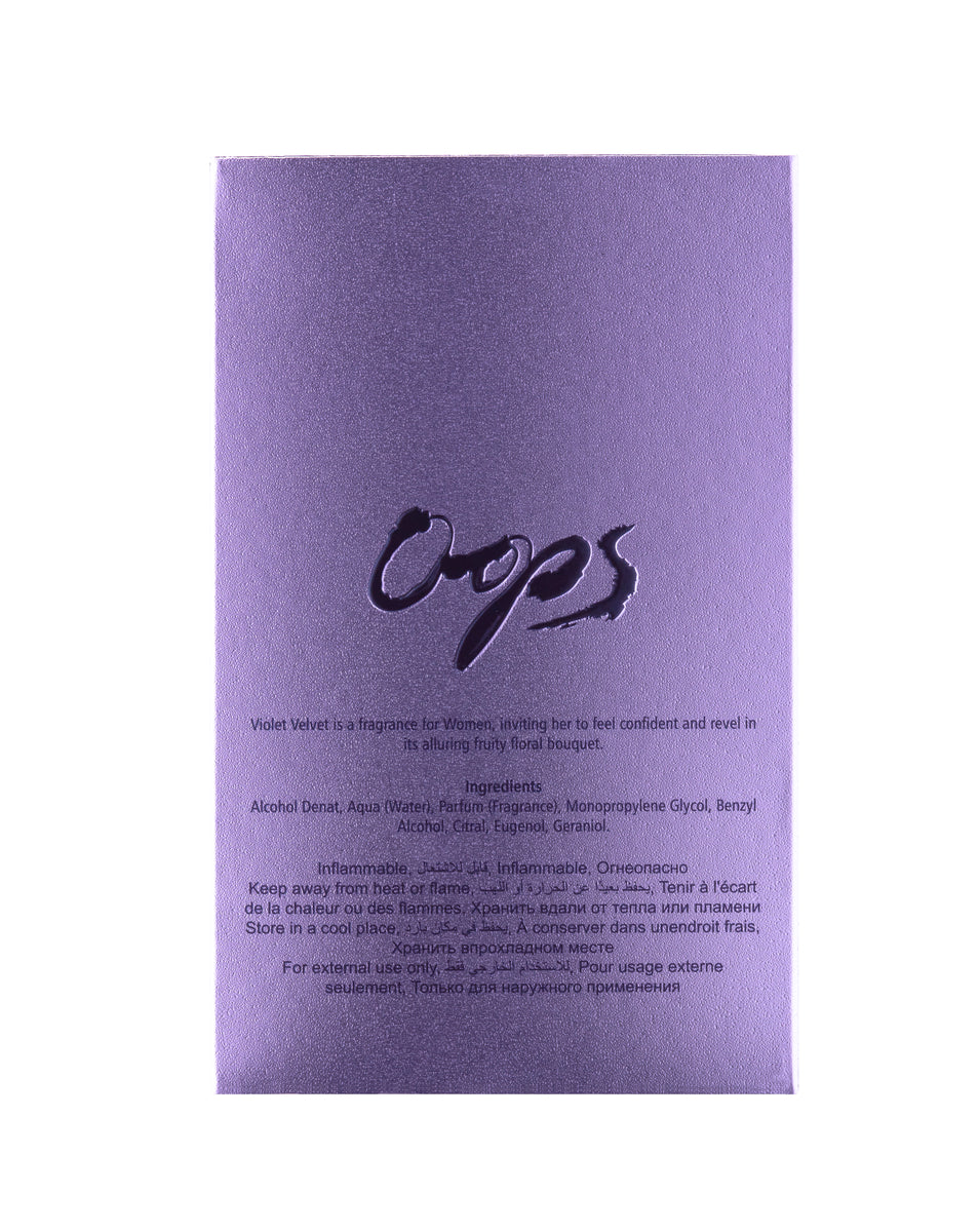 Oops Eau De Parfum Violet Velvet 100ml