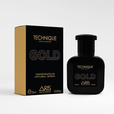 Aris Cosmetics Eau De Parfum - Technique Gold, 15ml  | USA