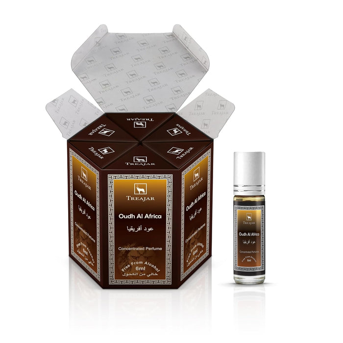 Treajar - Oud Al Africa Premium Attar Roll-on Perfume Oil | Gift Set - 6ml (Pack of 6)