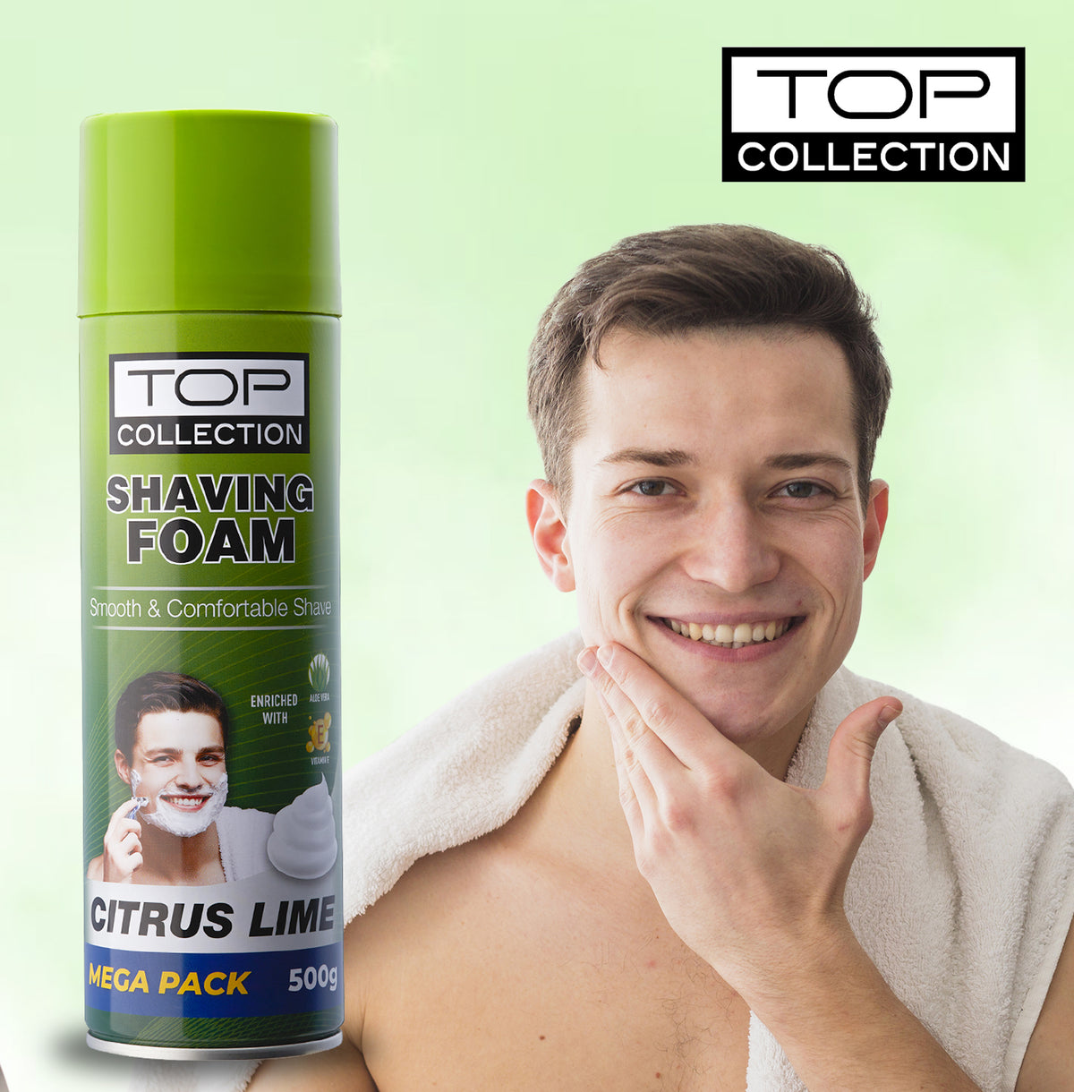 Top Collection Shaving Cream - Citrus Lime, 500g