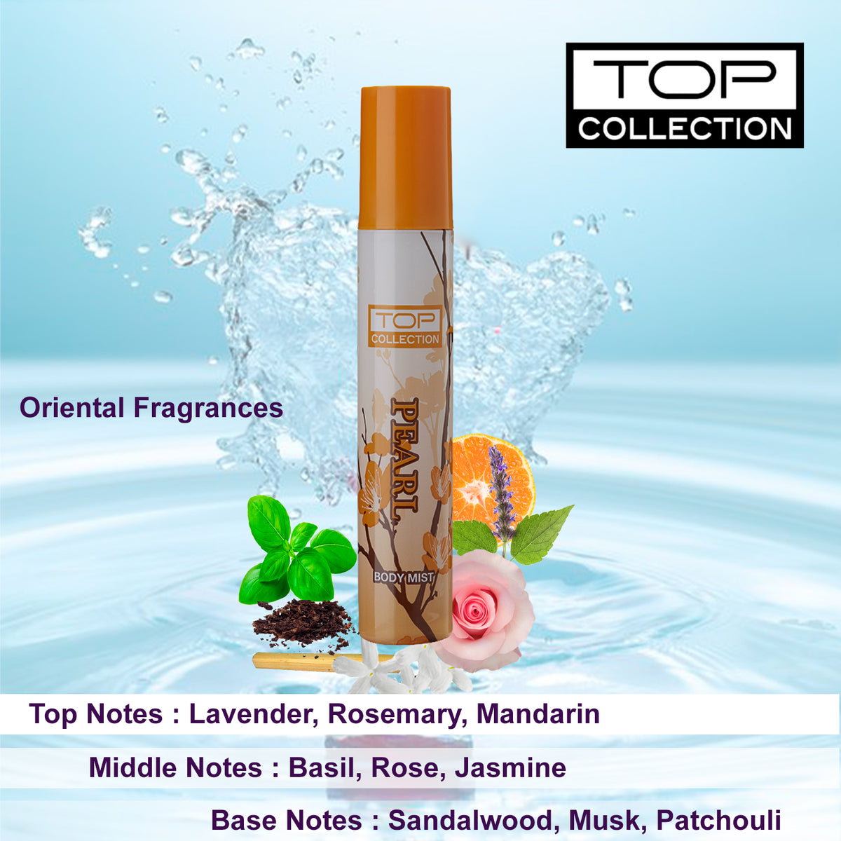 Top Collection Body Mist - Pearl, 75ml