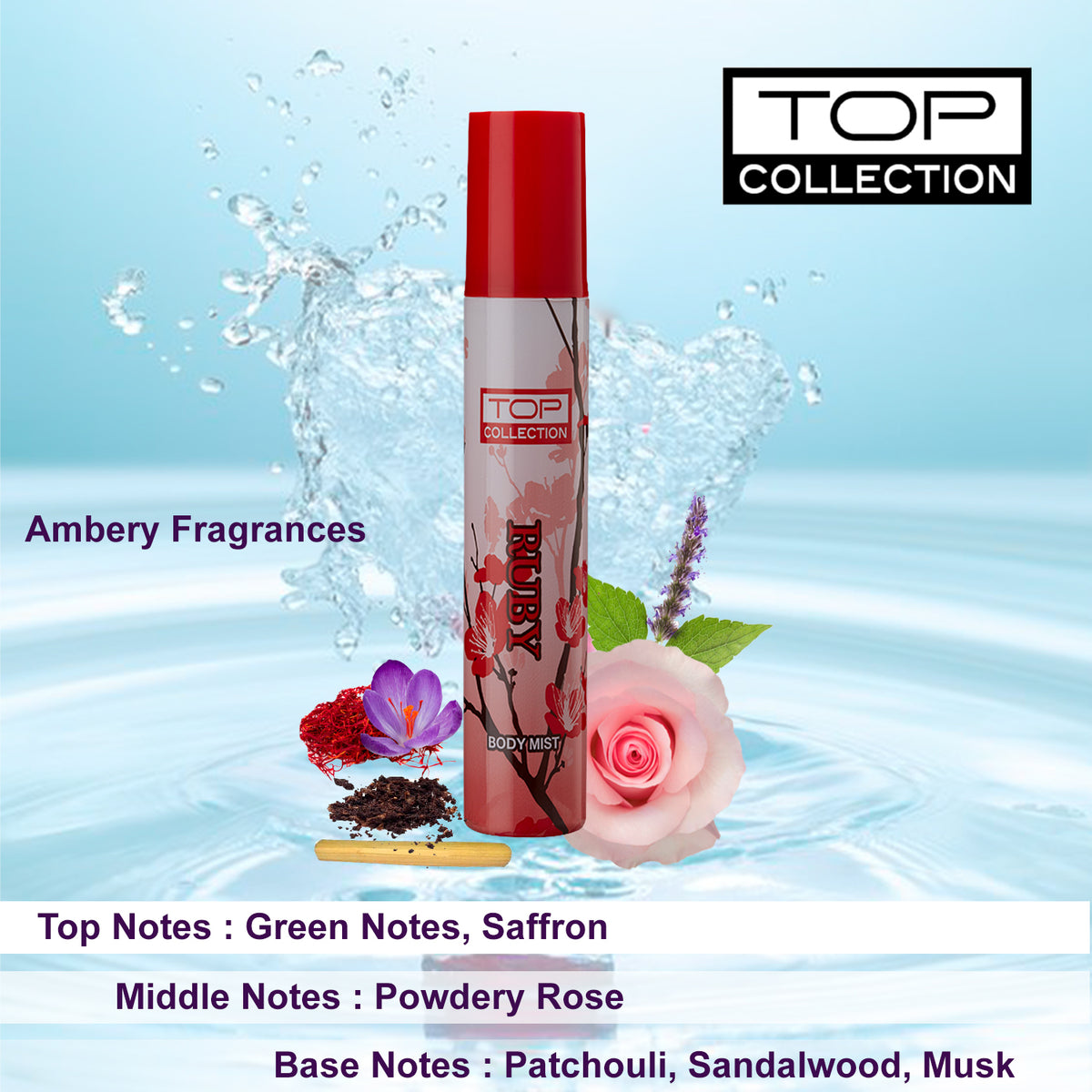 Top Collection Body Mist - Ruby, 75ml