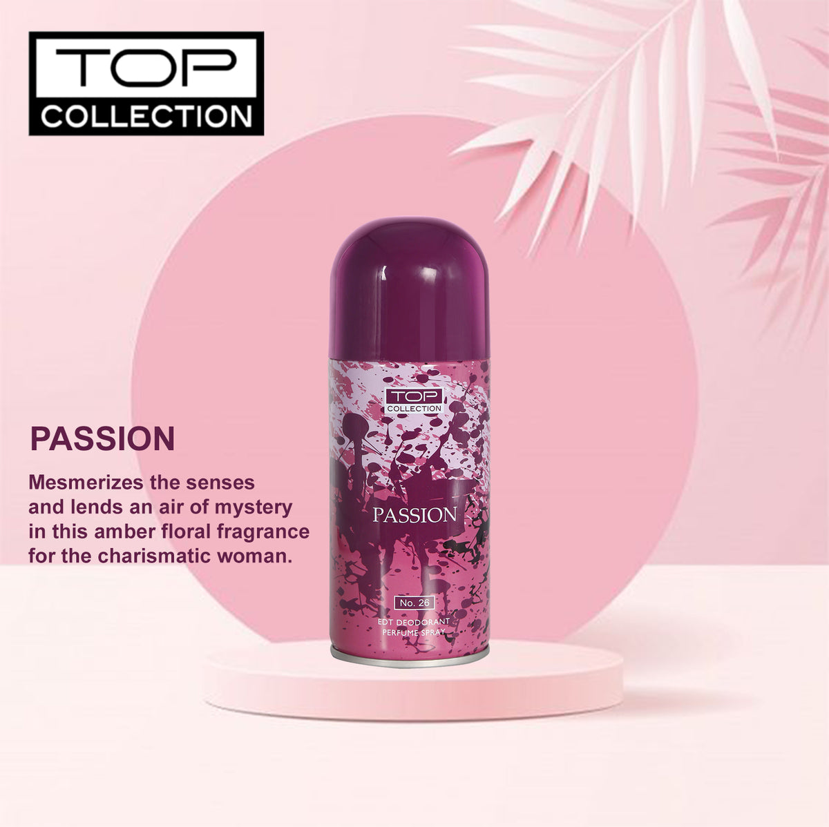 Top Collection Eau De Toilette Deodrant Perfume Spray - Passion, 150ml
