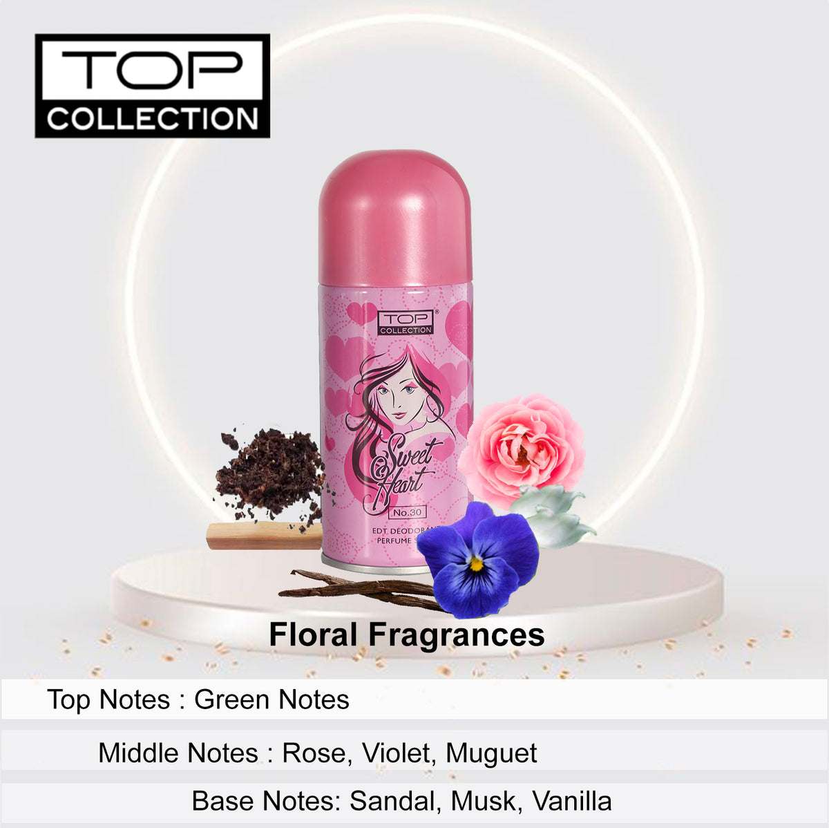 Top Collection Eau De Toilette Deodrant Perfume Spray - Sweet Heart, 150ml