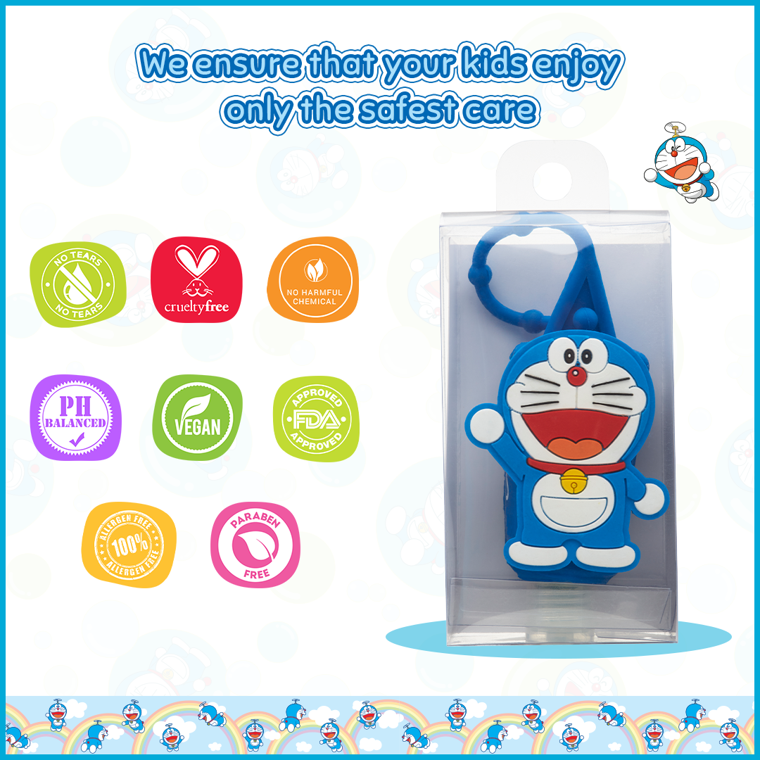 Oops Hand Sanitizer with Bagtag - Doraemon, 30ml Gardenia Cosmotrade LLP