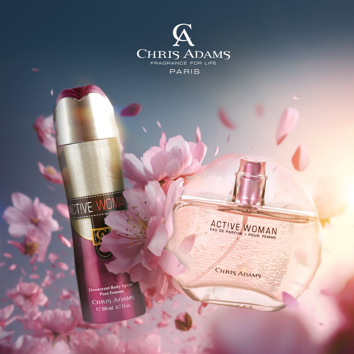 Chris Adams Eau De Parfum - Active Woman, 80ml Gardenia Cosmotrade LLP