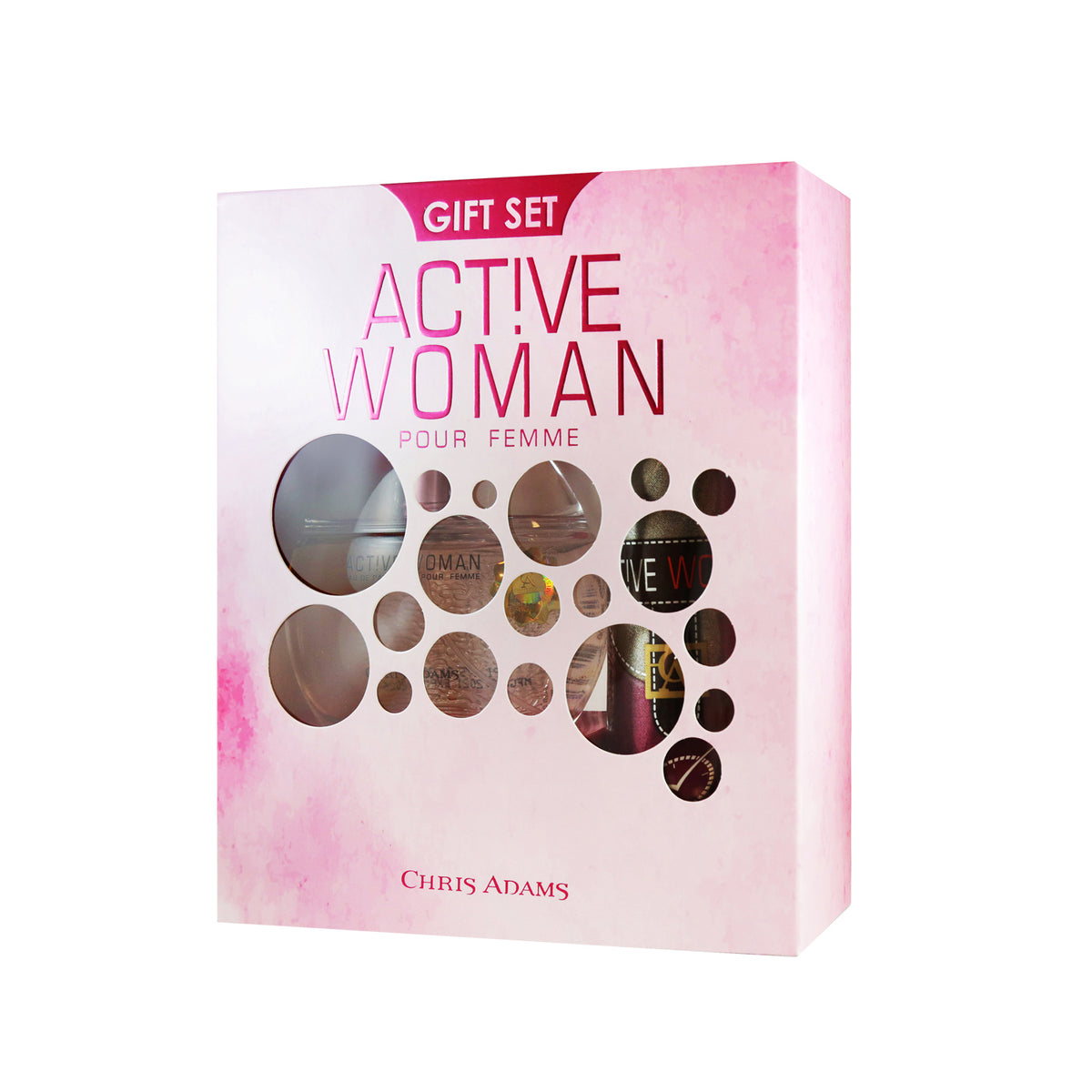Chris Adams Gift Set - Active Woman | EDP, 80ml + Deodorant Body Spray, 200ml Gardenia Cosmotrade LLP