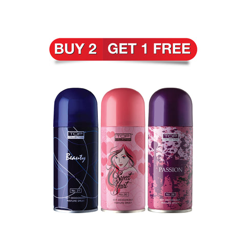 Top Collection Deodorant Perfume Spray Combo Offer 1 (GET 1 FREE)