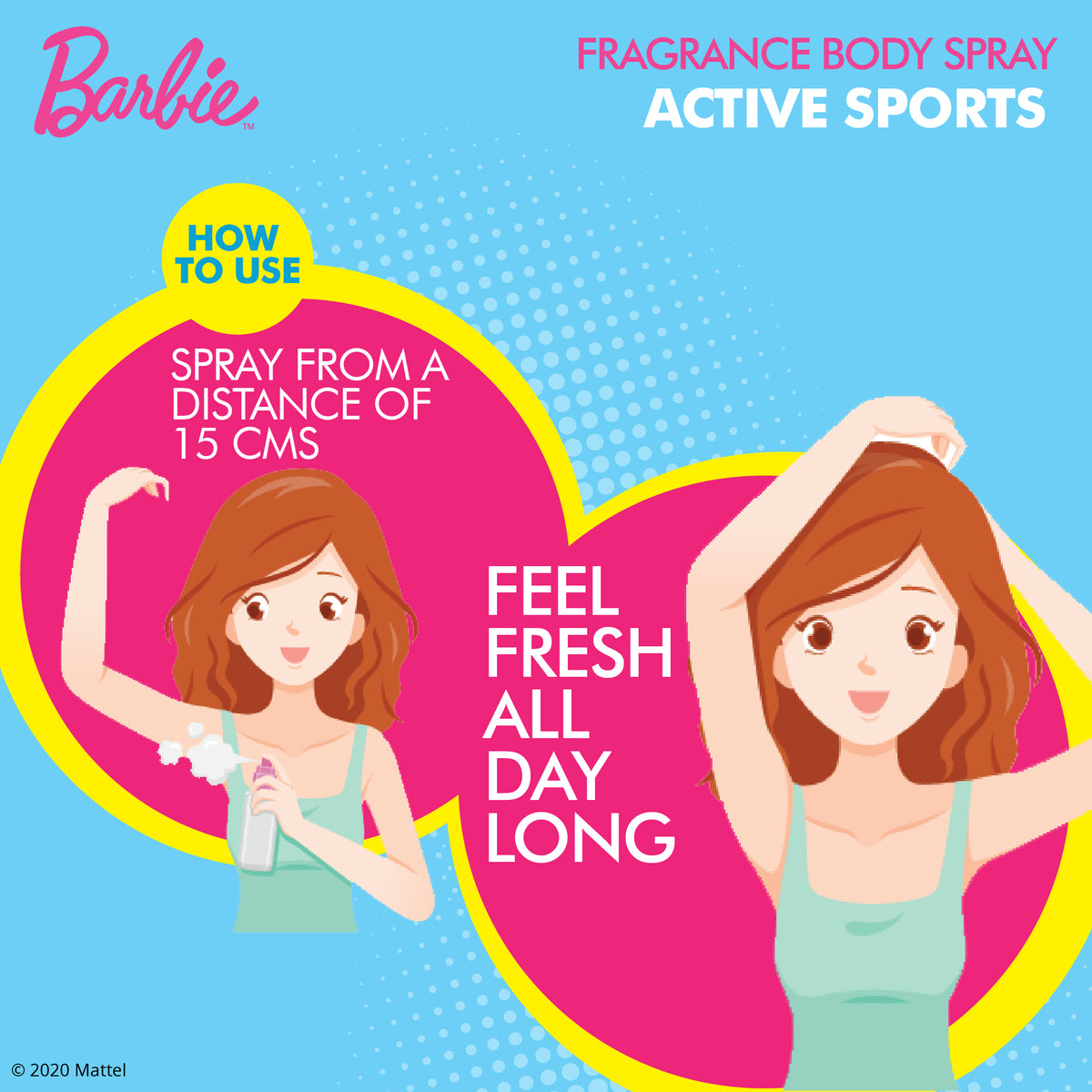 Barbie Fragrance Body Spray - Active Sports, 100ml