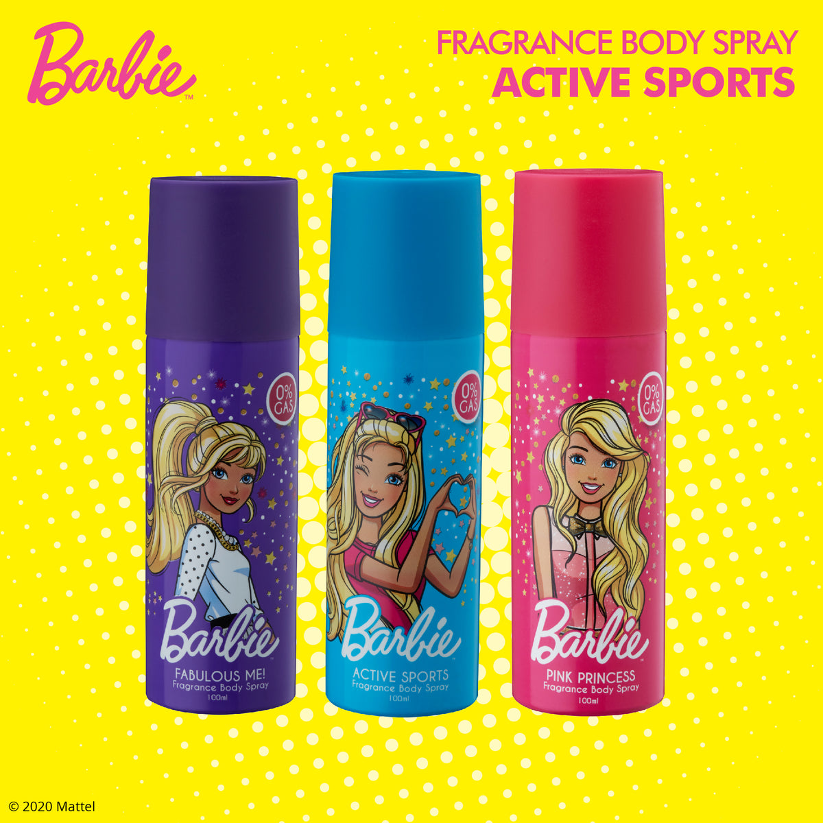 Barbie Fragrance Body Spray - Active Sports, 100ml