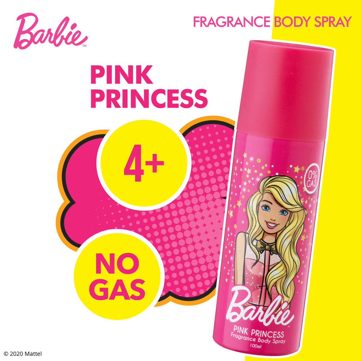 Barbie Fragrance Body Spray - Pink Princess, 100ml