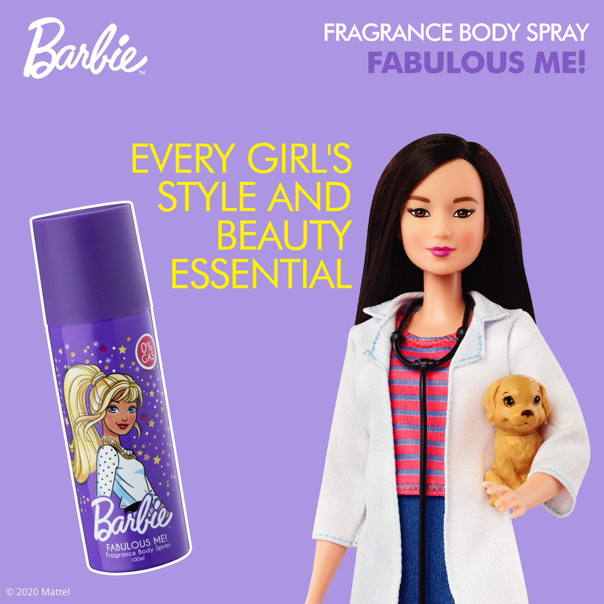 Barbie Fragrance Body Spray - Fabulous Me, 100ml