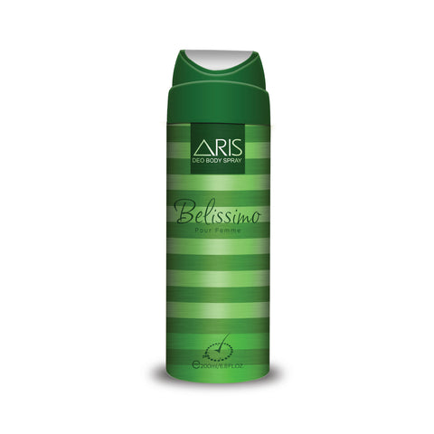 Aris Cosmetics Deodorant Body Spray - Belissimo, 200ml  | USA