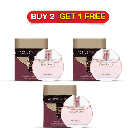 Chris Adams Eau De Parfum - Active Woman, 80ml | Buy 2 Get 1 Free
