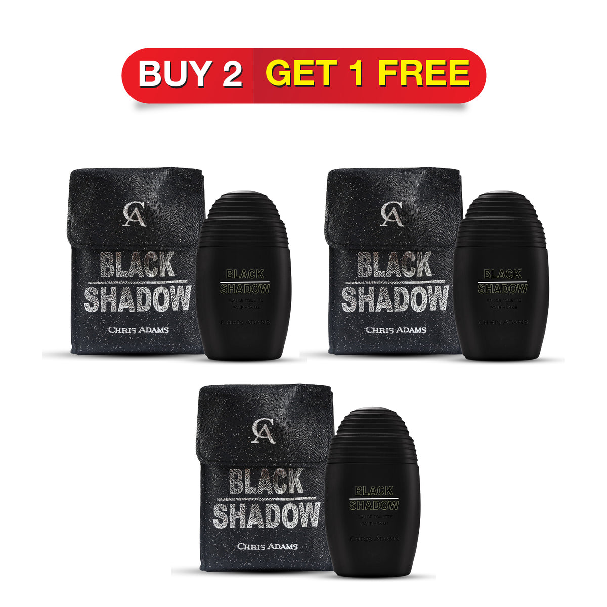 Chris Adams Eau De Toilette - Black Shadow, 100ml | Buy 2 Get 1 Free