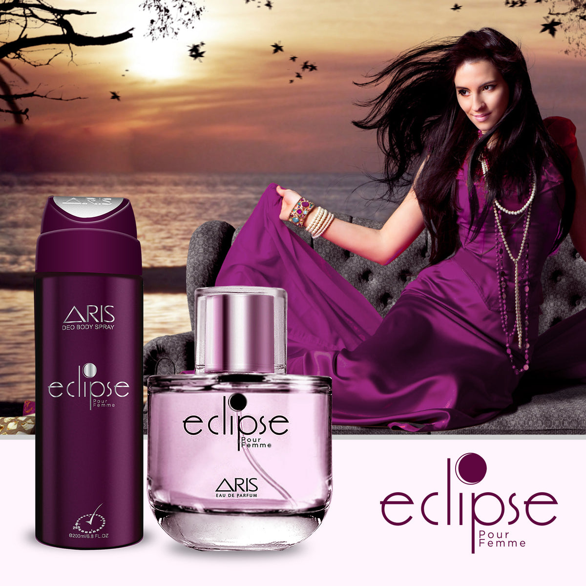Aris Cosmetics Deodorant Body Spray - Eclipse, 200ml Gardenia Cosmotrade LLP