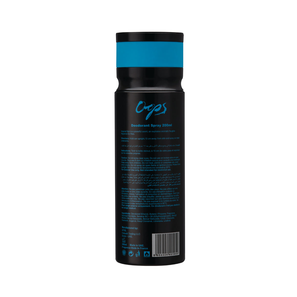 Oops Deodorant Spray - Imperial Noir, 200ml