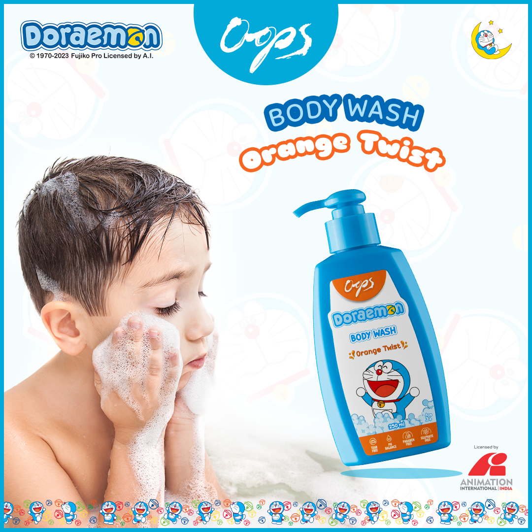 Oops Doraemon Body Wash - Orange Twist, 250ml : Buy 1 Get 1 Free! Gardenia Cosmotrade LLP