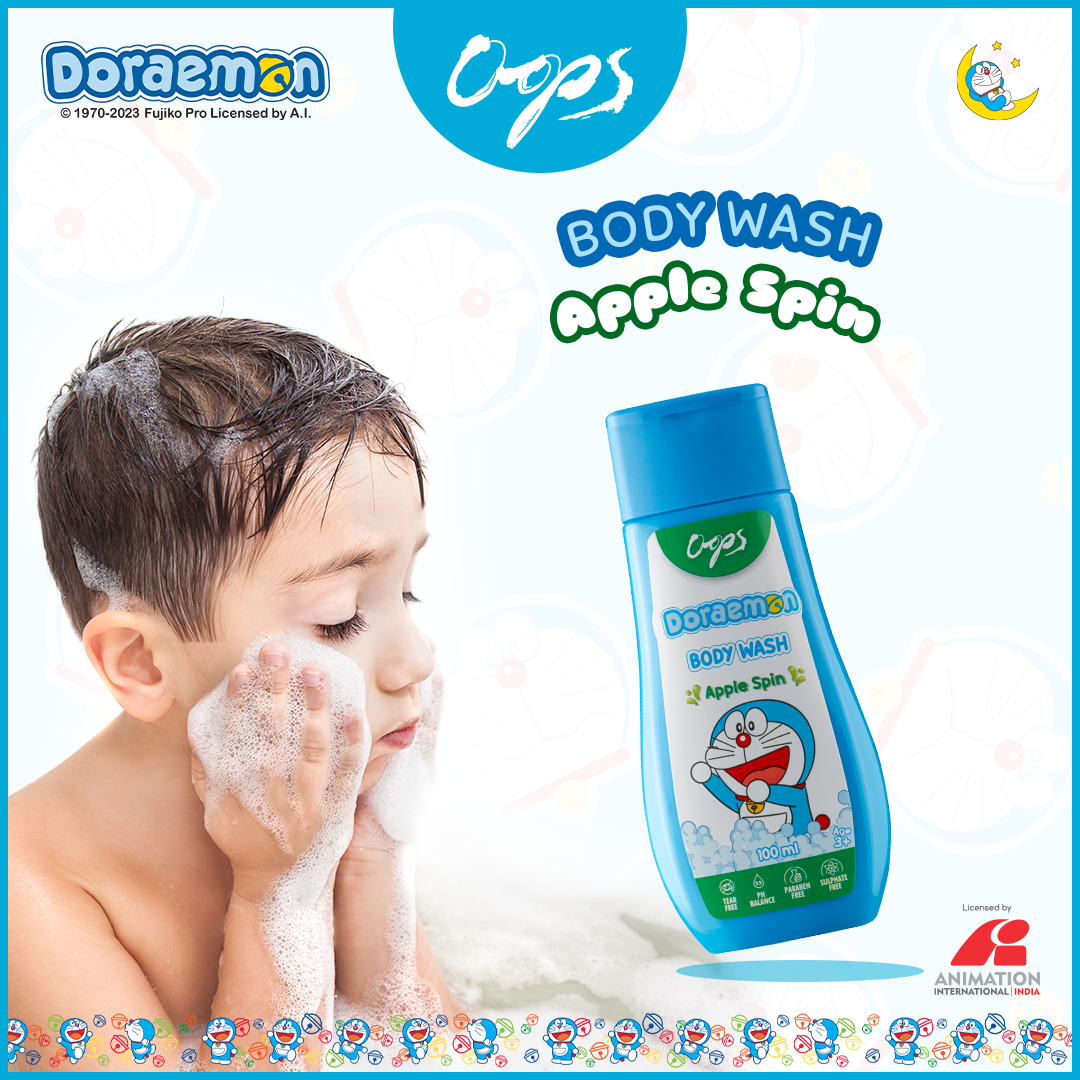 Oops Doraemon Body Wash - Apple Spin, 100ml : Buy 1 Get 1 Free! Gardenia Cosmotrade LLP