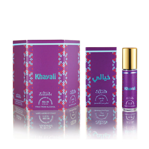 Nabeel - Khayali Premium Attar Roll-on Perfume Oil | 100% Non Alcoholic | Gift Set - 6ml (Pack of 6) | Made in U.A.E