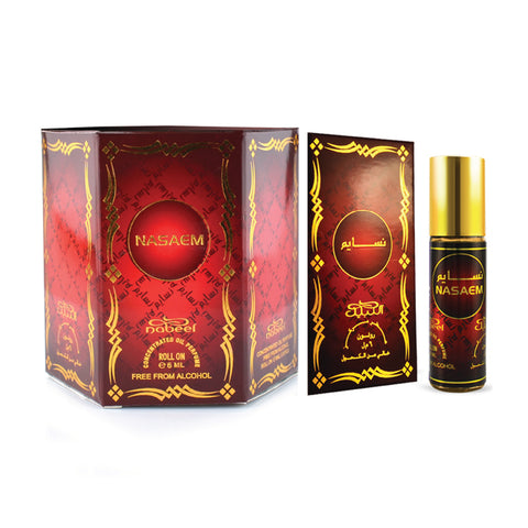 Nabeel - Nasaem Premium Attar Roll-on Perfume Oil | 100% Non Alcoholic | Gift Set - 6ml (Pack of 6) | Made in U.A.E