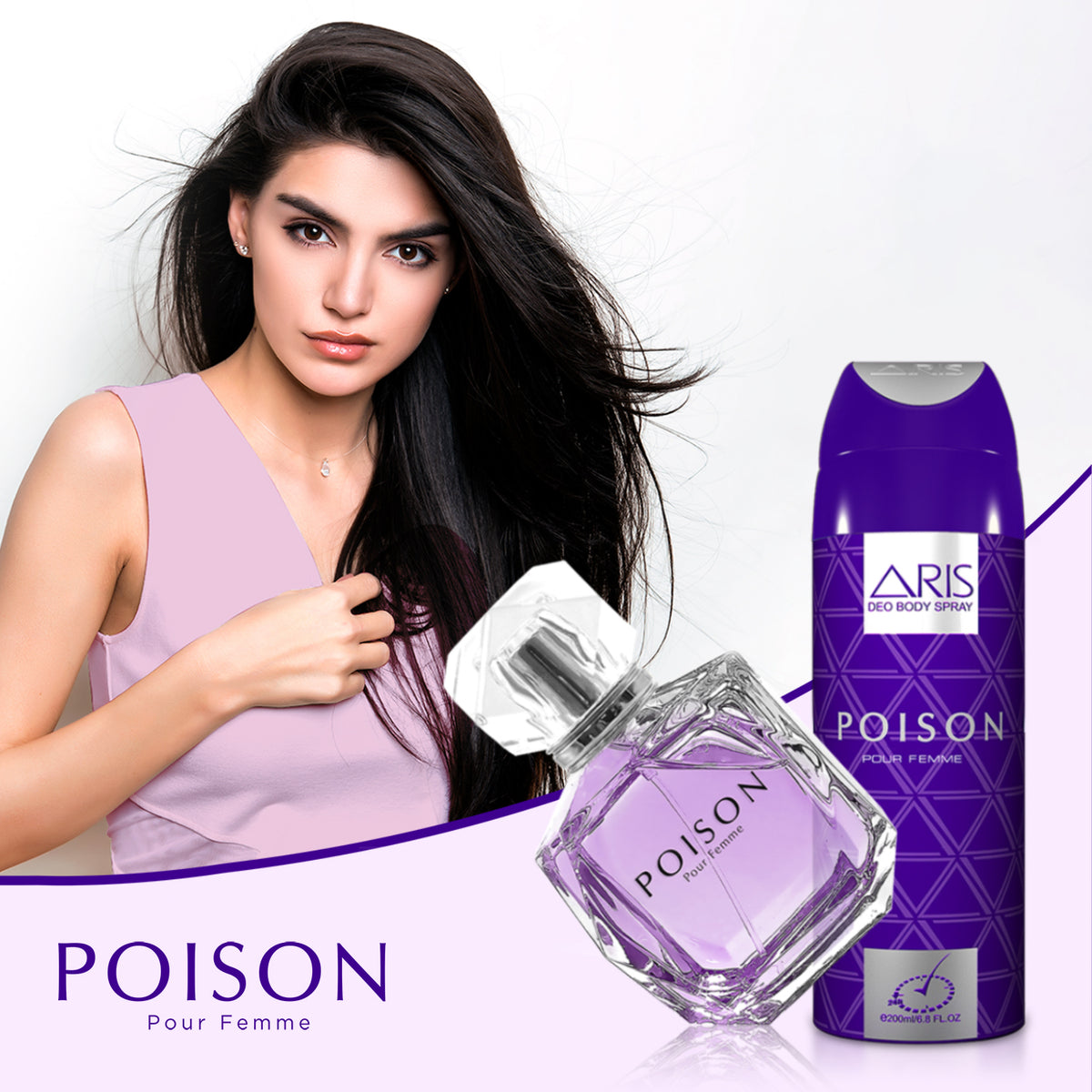 Aris Cosmetics Deodorant Body Spray - Poison, 200ml Gardenia Cosmotrade LLP