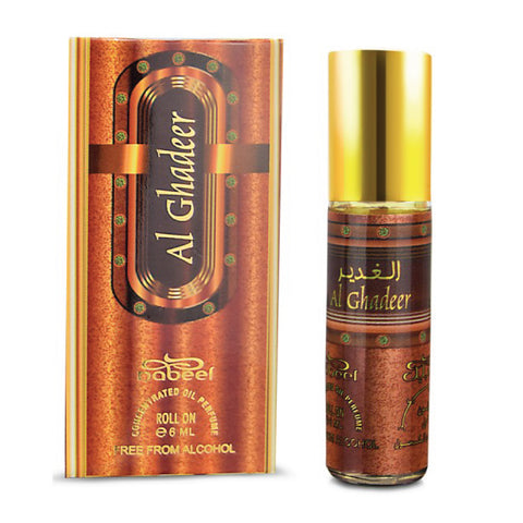 Nabeel Concentrated Oil (Roll on) Al Ghadeer, 6ml Premium Attar 100% Non Alcoholic