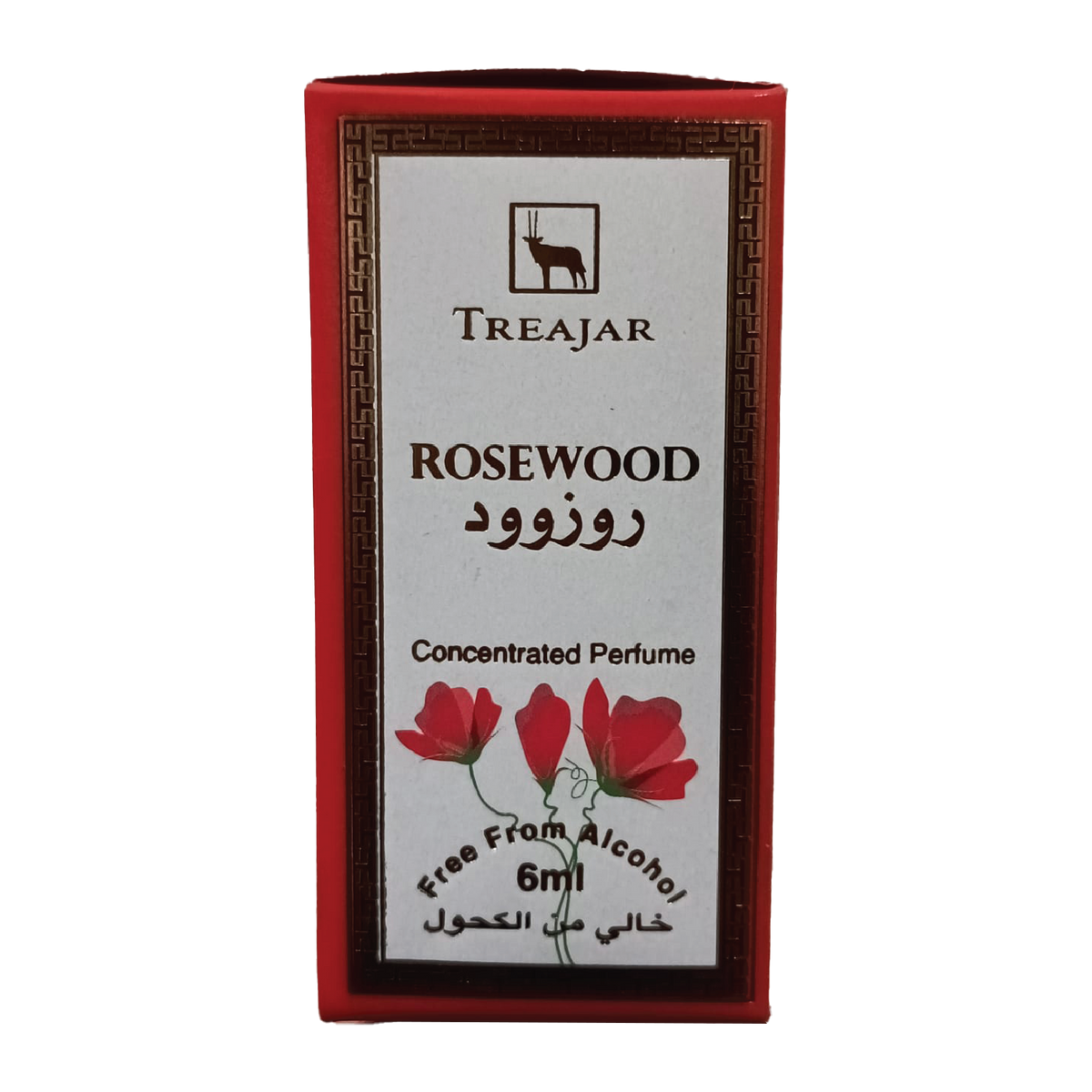 Treajar Concentrated Oil Perfume - Rose Wood, 6ml - Pack of 6 Gardenia Cosmotrade LLP