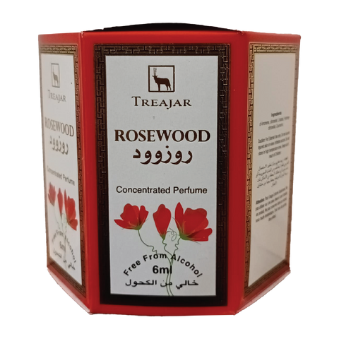 Treajar Concentrated Oil Perfume - Rose Wood, 6ml - Pack of 6 Gardenia Cosmotrade LLP