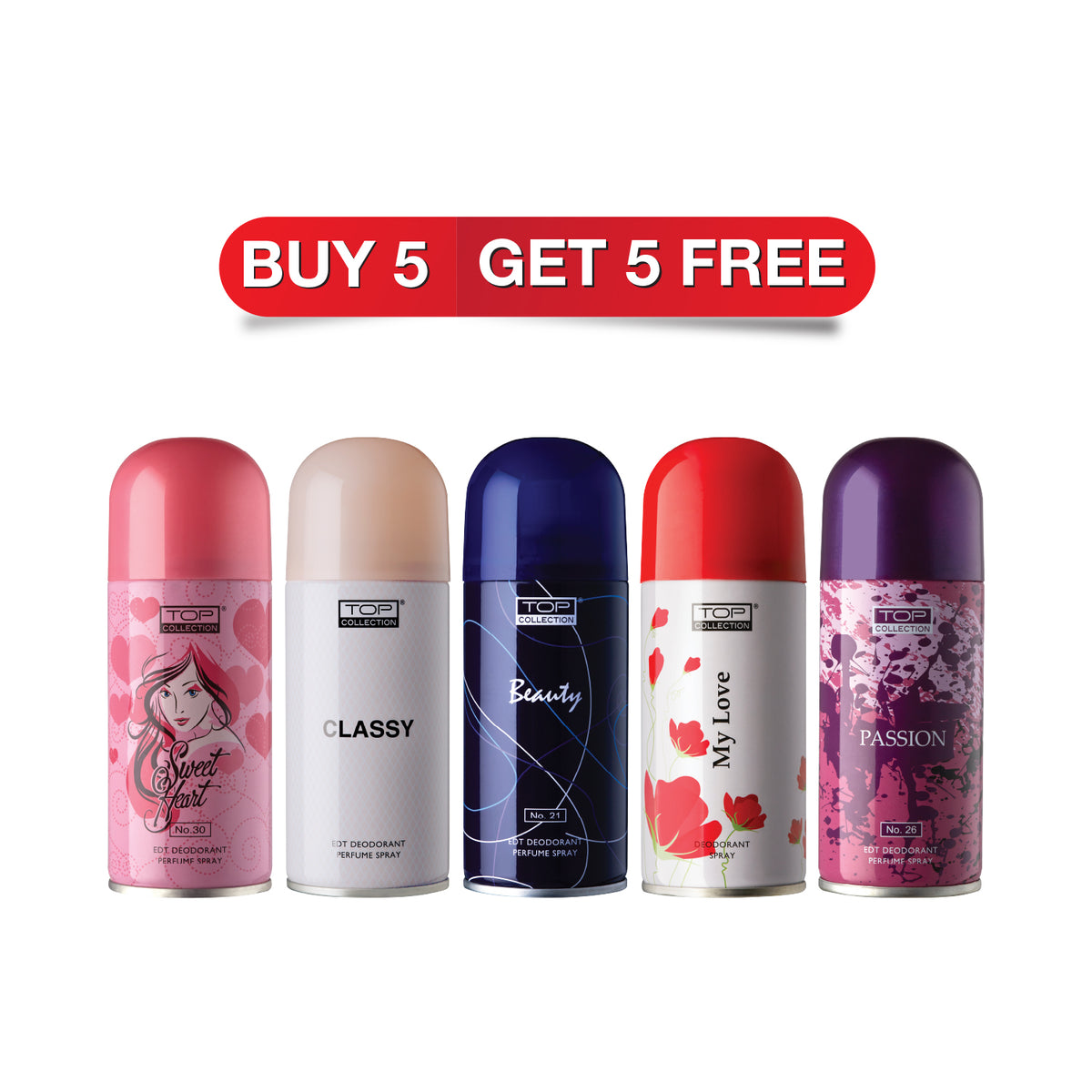 Top Collection Deodorant Perfume Spray Combo Offer 2 (GET 1 FREE)