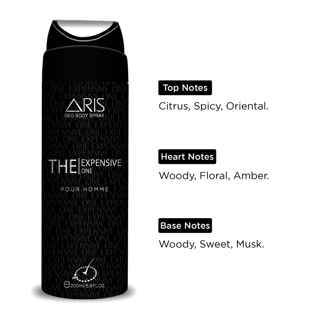 Aris Cosmetics Deodorant Body Spray - The Expensive One, 200ml  | USA