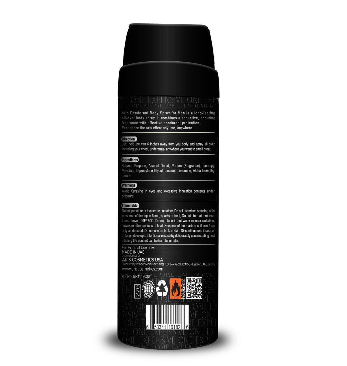 Aris Cosmetics Deodorant Body Spray - The Expensive One, 200ml  | USA