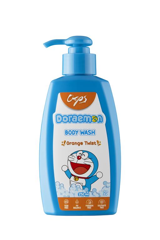 Oops Doraemon Body Wash - Orange Twist, 250ml : Buy 1 Get 1 Free! Gardenia Cosmotrade LLP