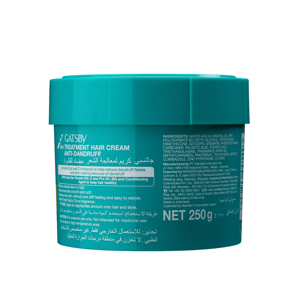 Gatsby Treatment Hair Cream - Anti Dandruff, 250g Gardenia Cosmotrade LLP