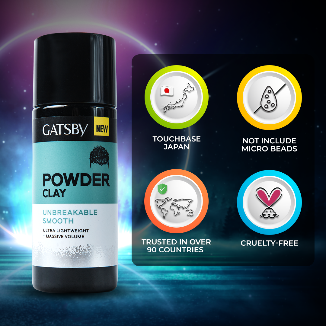 Gatsby Powder Clay - Unbreakable Smooth, 20g Gardenia Cosmotrade LLP