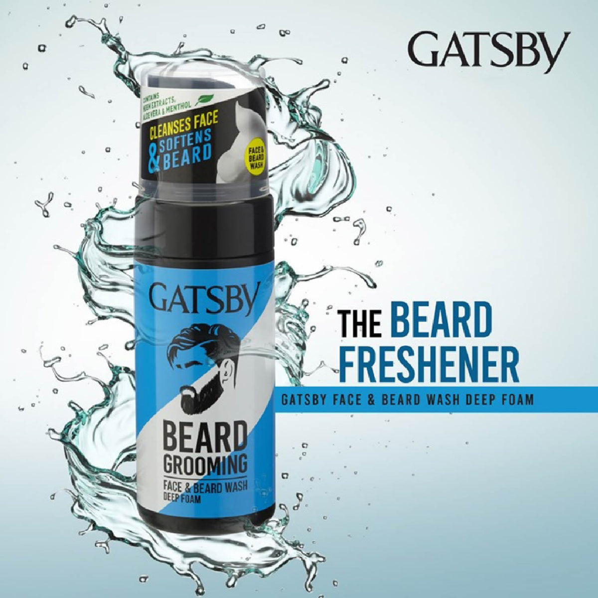 Gatsby Face & Beard Wash - Deep Foam, 110ml Gardenia Cosmotrade LLP