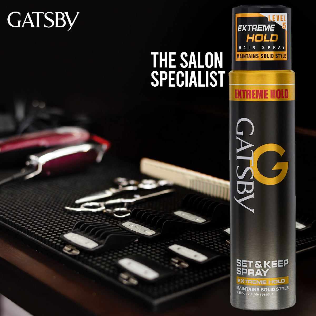Gatsby Set &amp; Keep Hair Spray - Extreme Hold, 250ml Gardenia Cosmotrade LLP