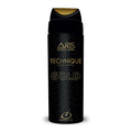 Aris Cosmetics Deodorant Body Spray - Technique Gold, 200ml Gardenia Cosmotrade LLP