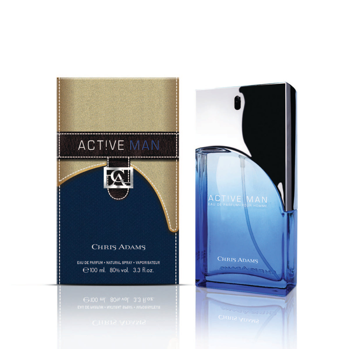 Chris Adams Eau De Parfum - Active Man, 100ml Gardenia Cosmotrade LLP