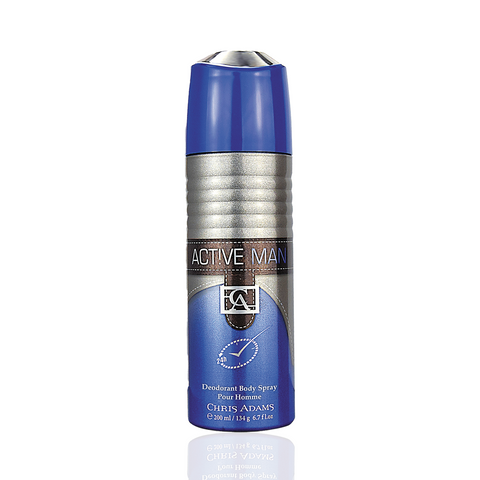 Chris Adams Deodorant Perfume Spray - Active Man, 200ml Gardenia Cosmotrade LLP
