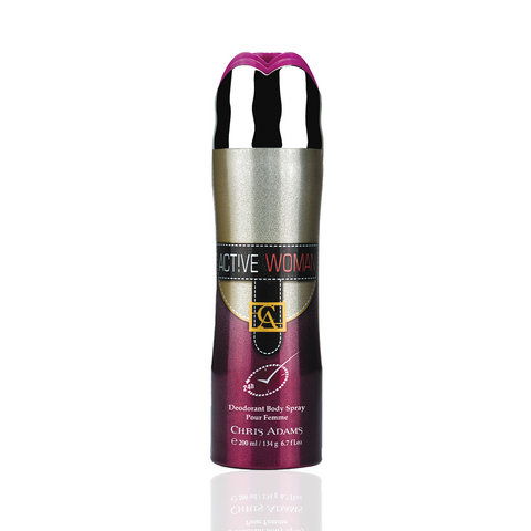 Chris Adams Deodorant Perfume Spray - Active Woman, 200ml Gardenia Cosmotrade LLP