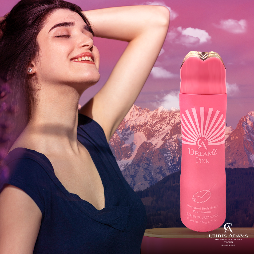 Chris Adams Deodorant Perfume Spray - Dreamz Pink, 200ml Gardenia Cosmotrade LLP