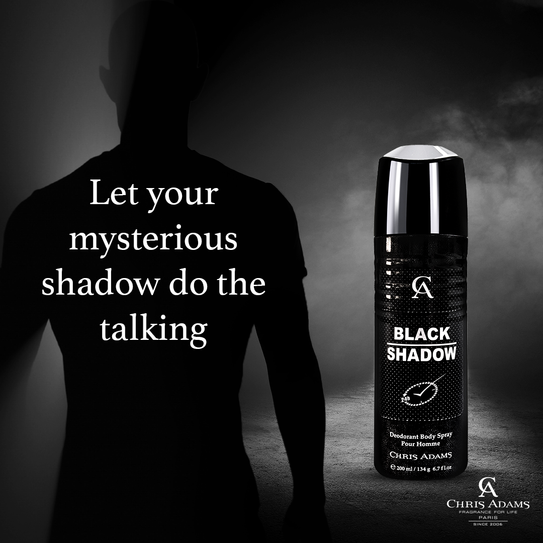 Chris Adams Deodorant Perfume Spray - Black Shadow, 200ml Gardenia Cosmotrade LLP