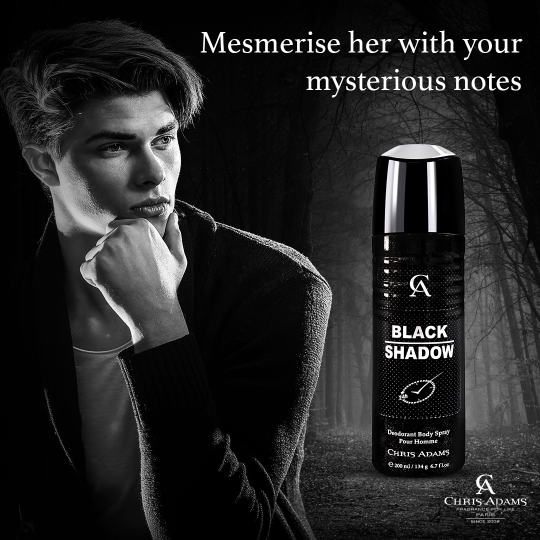 Buy Chris Adams Deodorant Perfume Spray Black Shadow 200ml