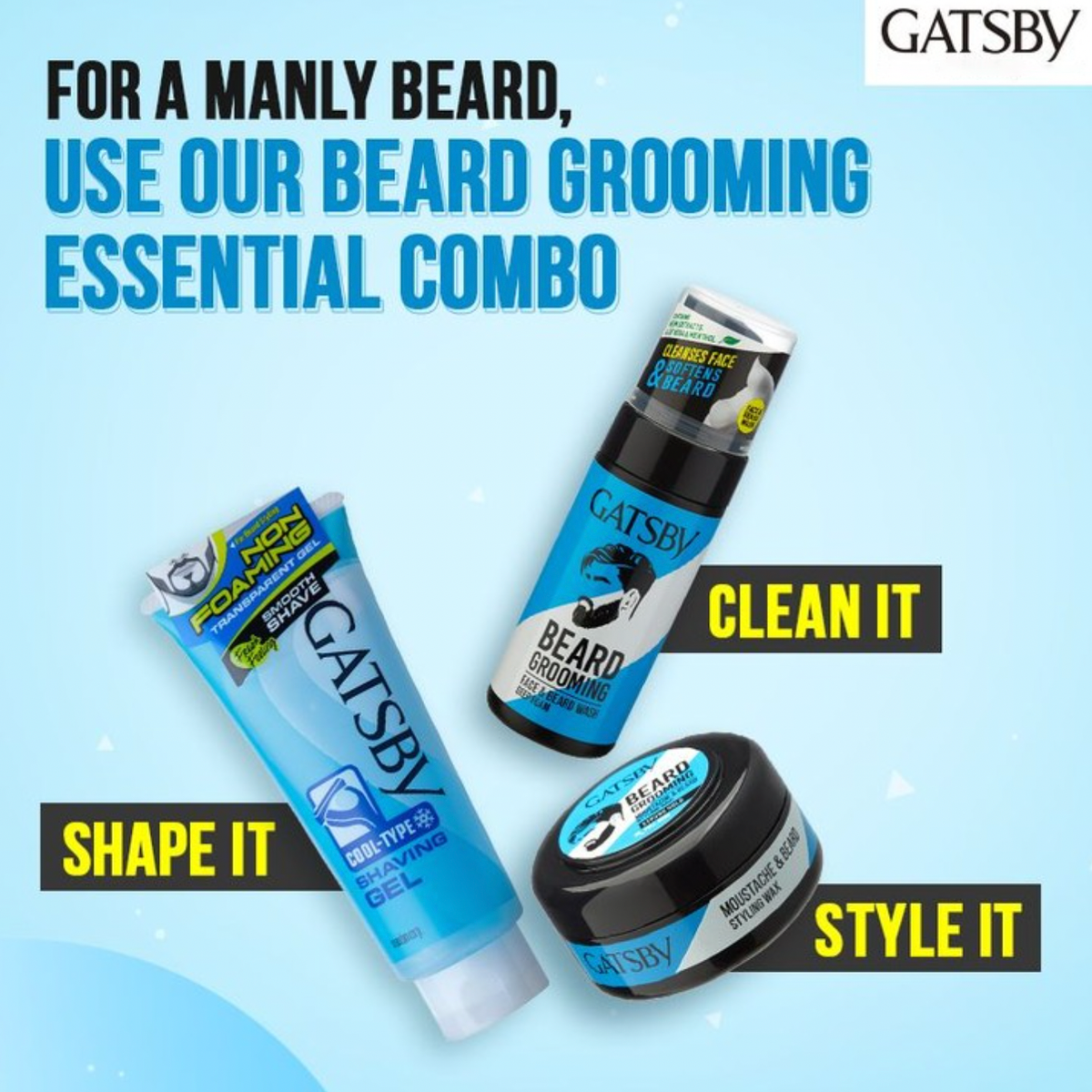 Gatsby Moustache & Beard Styling Wax - Strong Hold, 25g Gardenia Cosmotrade LLP