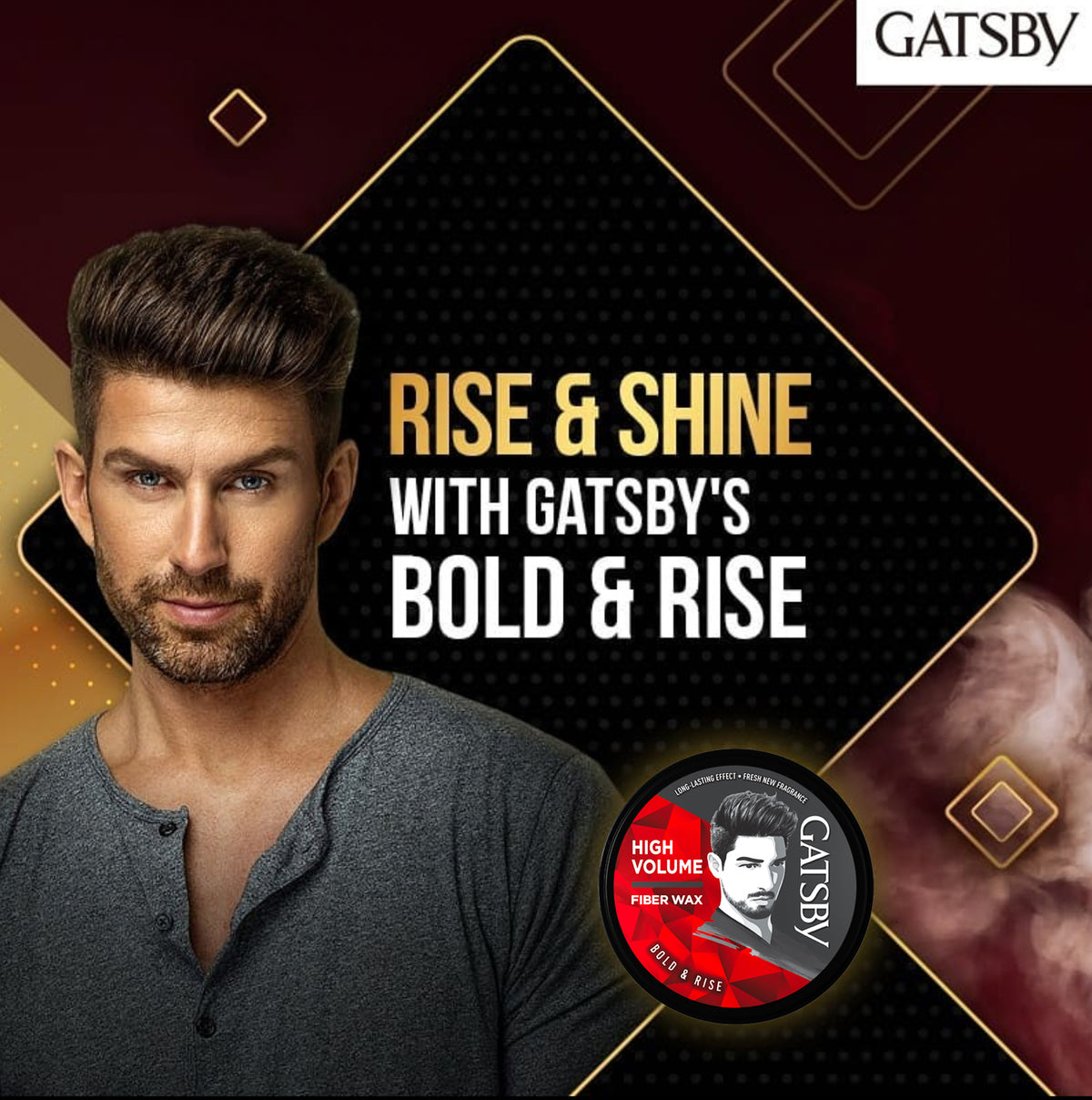 Gatsby Hair Styling Wax - Bold & Rise, 75g Gardenia Cosmotrade LLP
