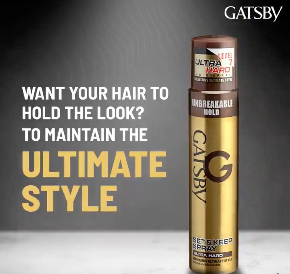 Gatsby Set & Keep Hair Spray - Ultra Hard, 250ml Gardenia Cosmotrade LLP
