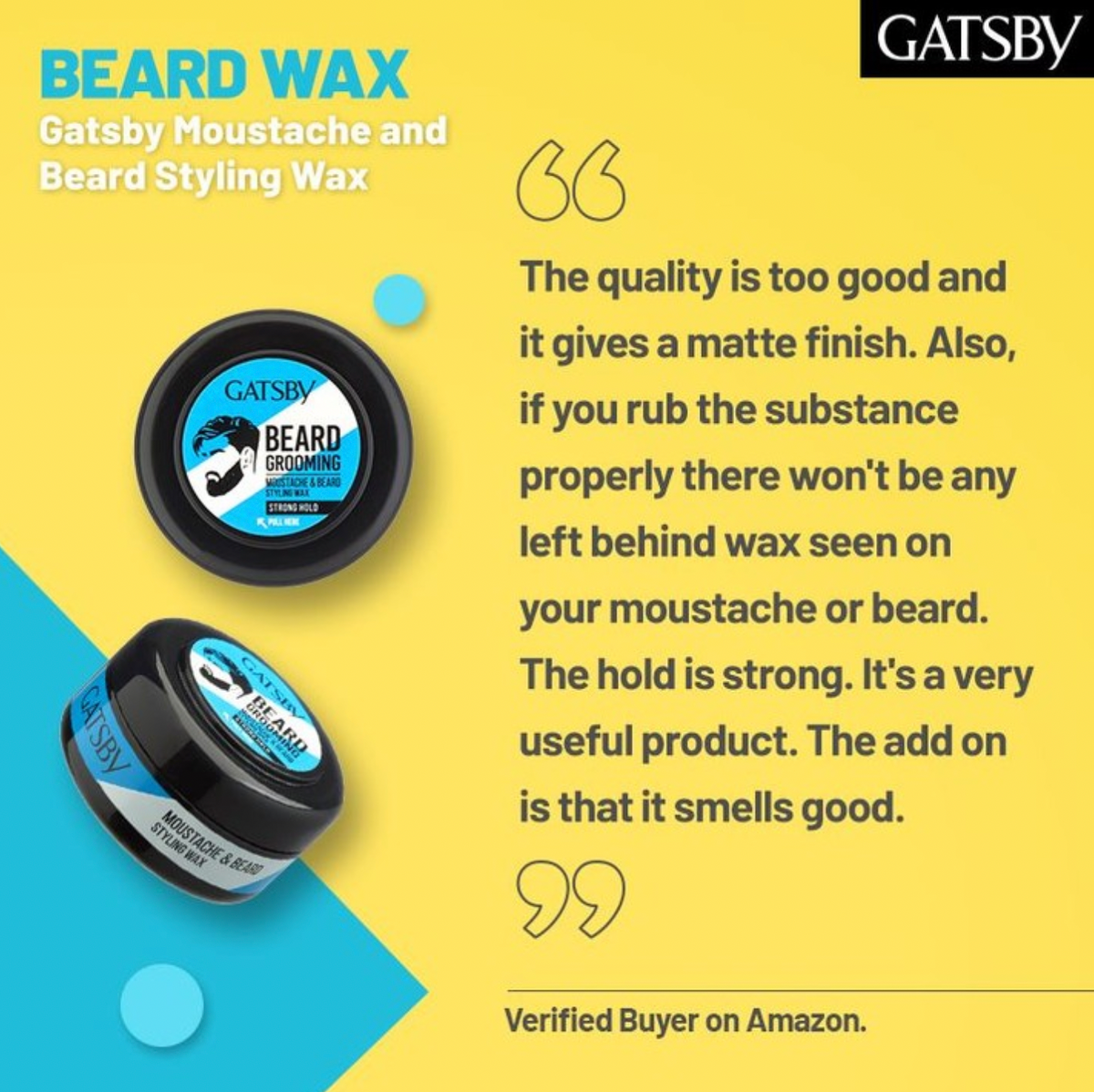 Gatsby Moustache & Beard Styling Wax - Strong Hold, 25g Gardenia Cosmotrade LLP