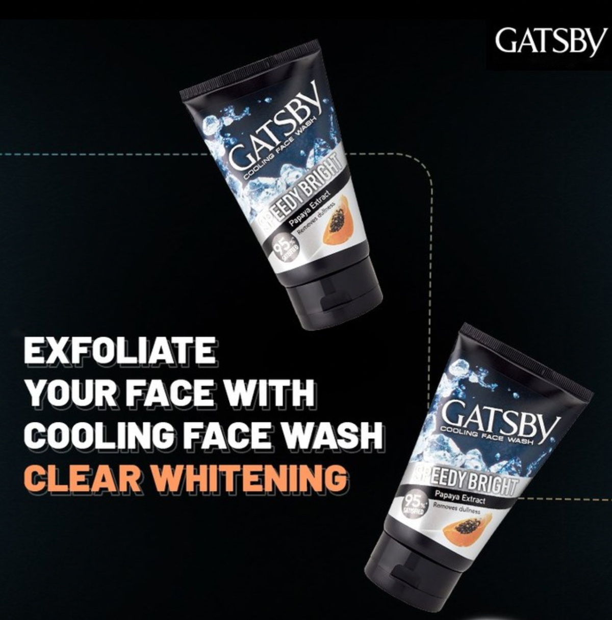 Gatsby Cooling Face Wash - Clear Whitening, 50g Gardenia Cosmotrade LLP