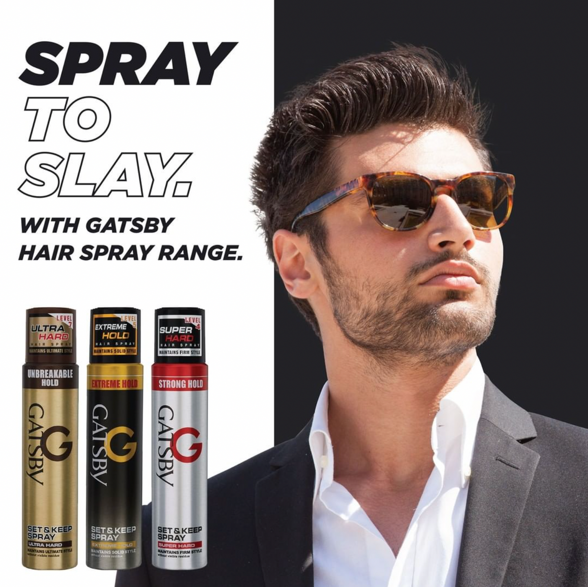 Gatsby Set &amp; Keep Hair Spray - Super Hard, 66ml Gardenia Cosmotrade LLP